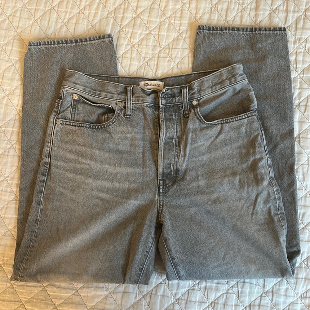 Madewell The Dadjean in Pale Grey Size 28
